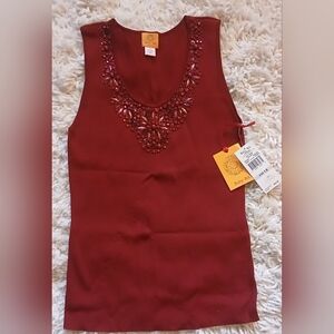 Ruby Road embellished knit tak 1XL